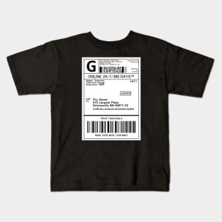 Shipping Label ( Gaming ) Kids T-Shirt